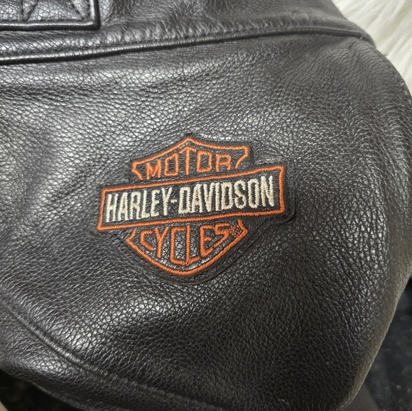 Harley-Davidson Black Leather Motorcycle Chaps - Picture 10 of 15